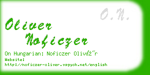 oliver noficzer business card